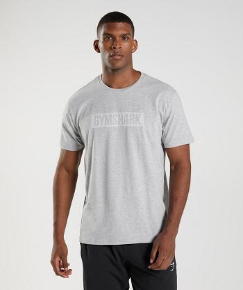 T Shirts Gymshark Block Hombre Gris Claro | CO 3303ILH